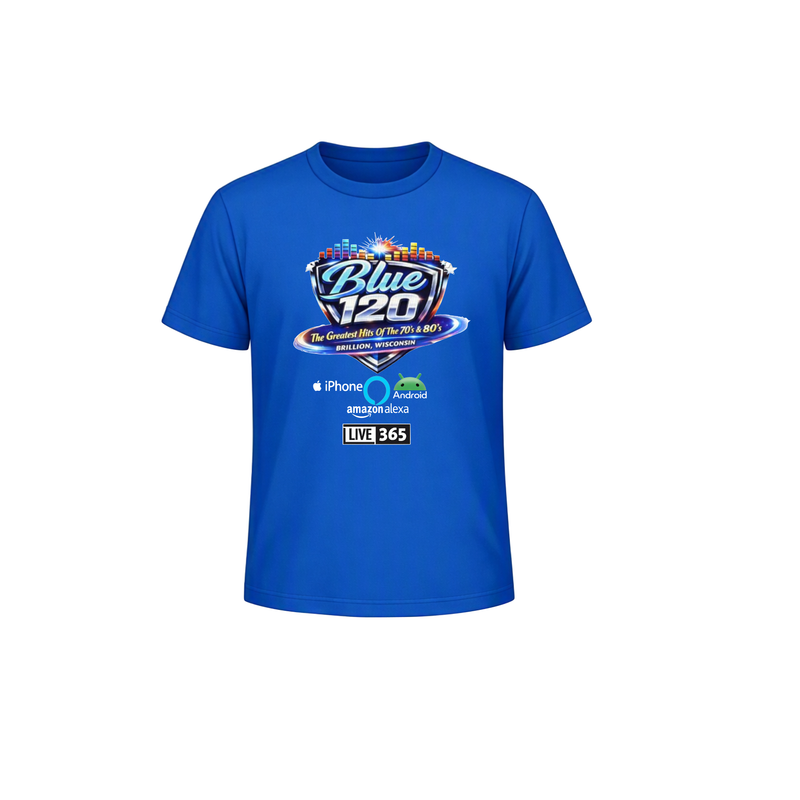 Blue 120 T-shirt front logo only