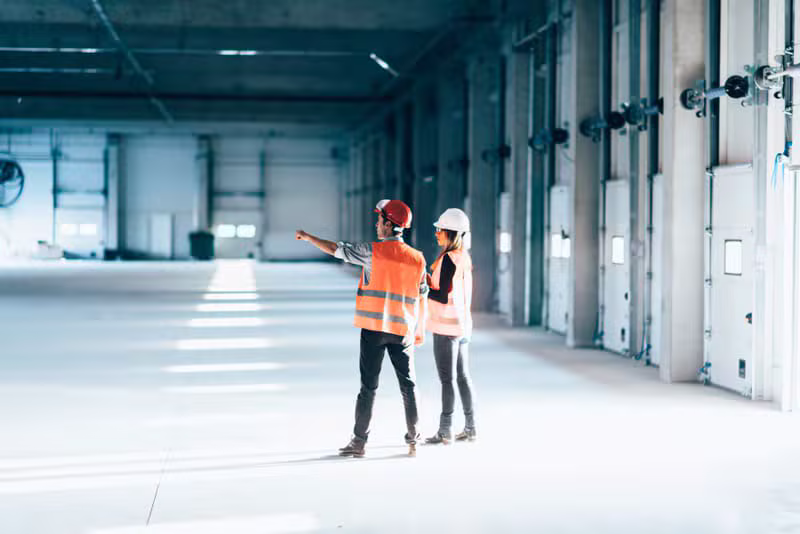 Engineer checking quality standards at a construction site