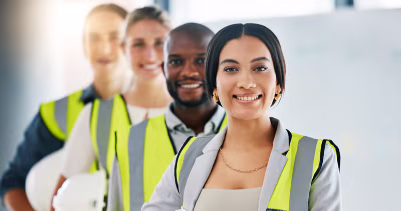 People working