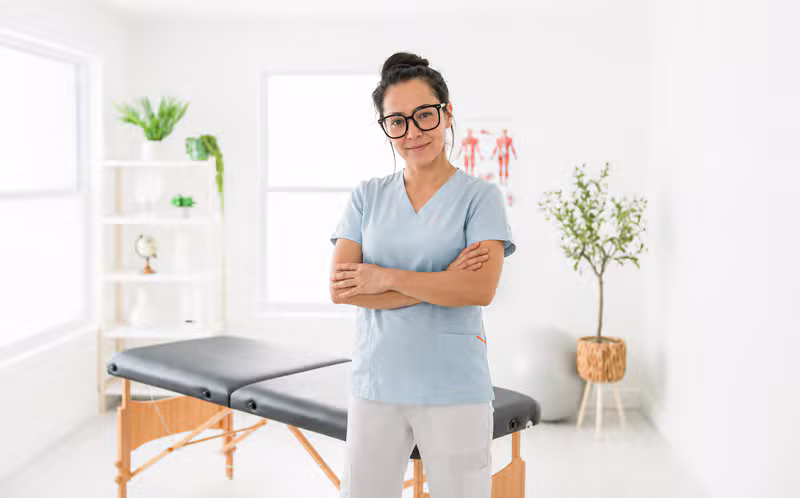 Professzionális masszázsterapeuta portréja