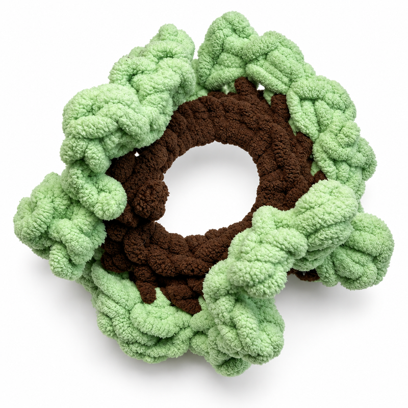 Dubai Chocolate Ruffle Scrunchie
