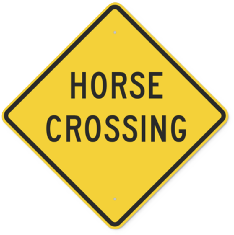 River To River Road Crossing Signage