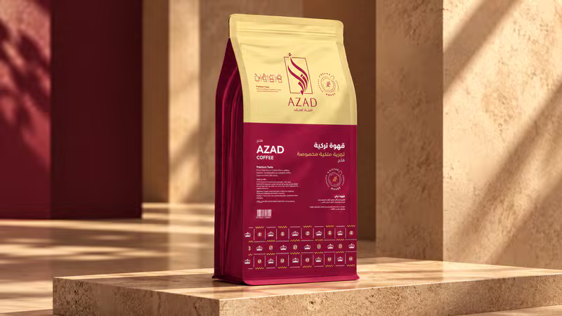 Azad Coffee packaging and brand identity by DMA Agency