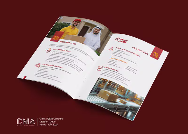 Q-BAS profile spread — our services, last-mile delivery, fulfillment services, 3PL and cross-docking