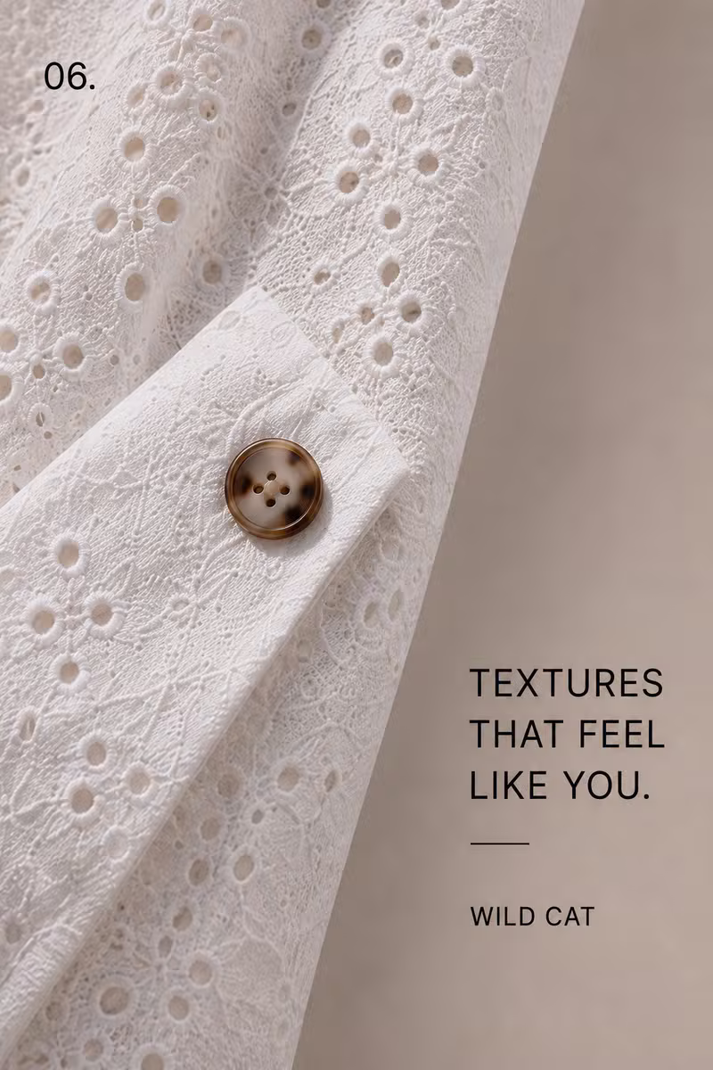 Wild Cat campaign visual — Textures That Feel Like You