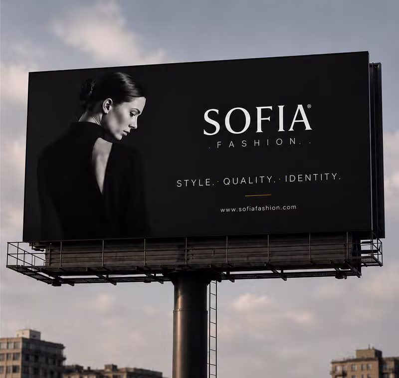 Sofia Fashion outdoor billboard campaign in the city