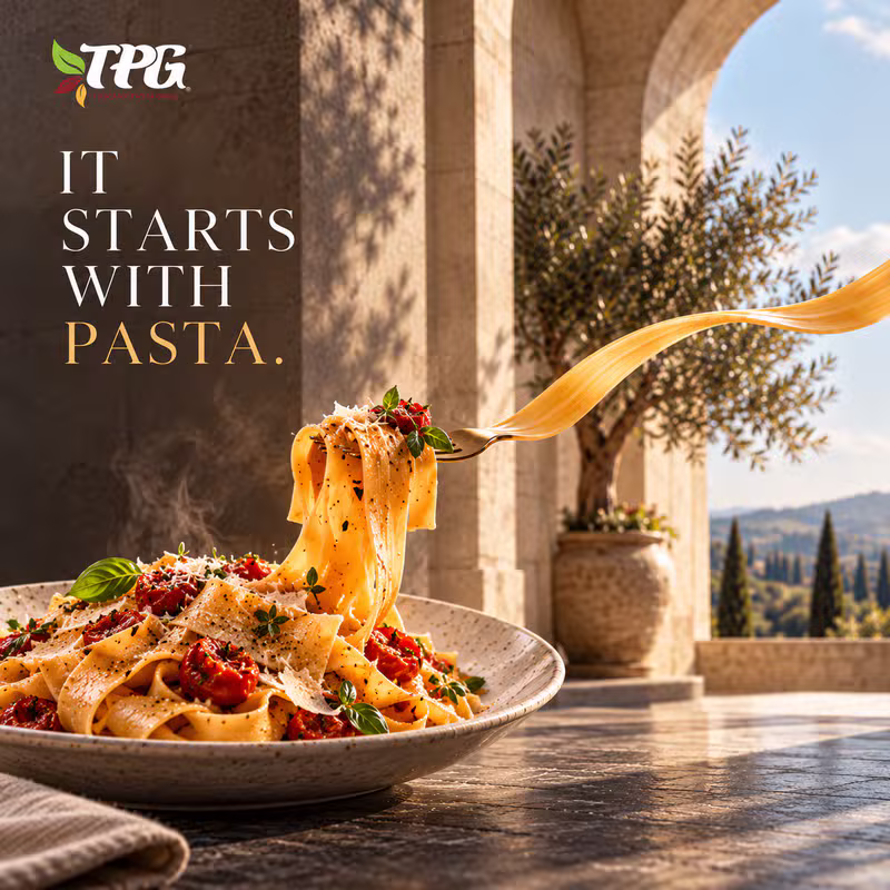 TPG — It Starts With Pasta key visual