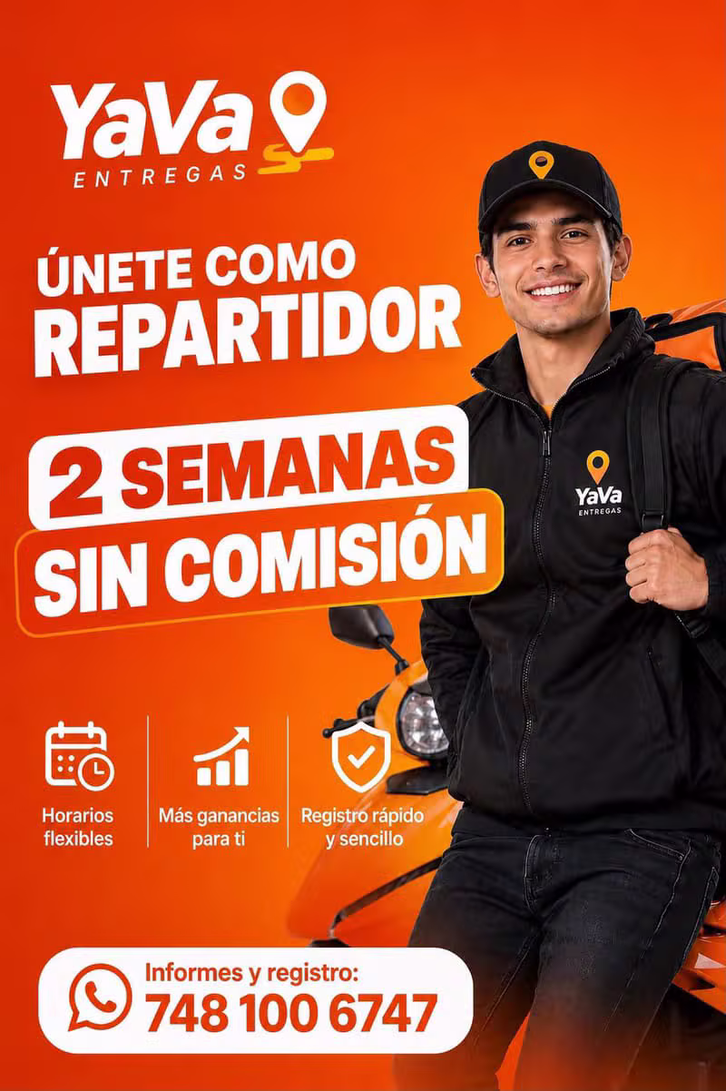 Únete como repartidor YaVa Entregas