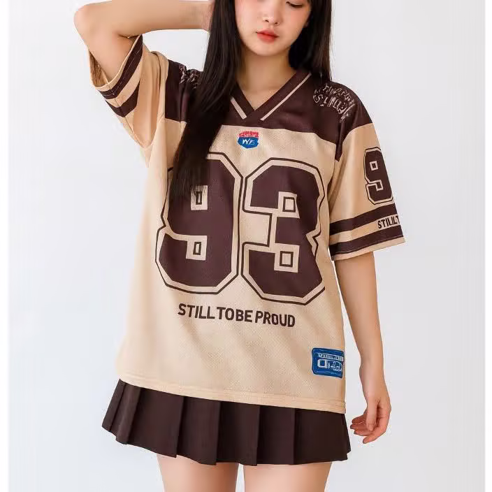 Albaaits kaos jersey black 68 oversize retro boxy shirt streetwear vintage