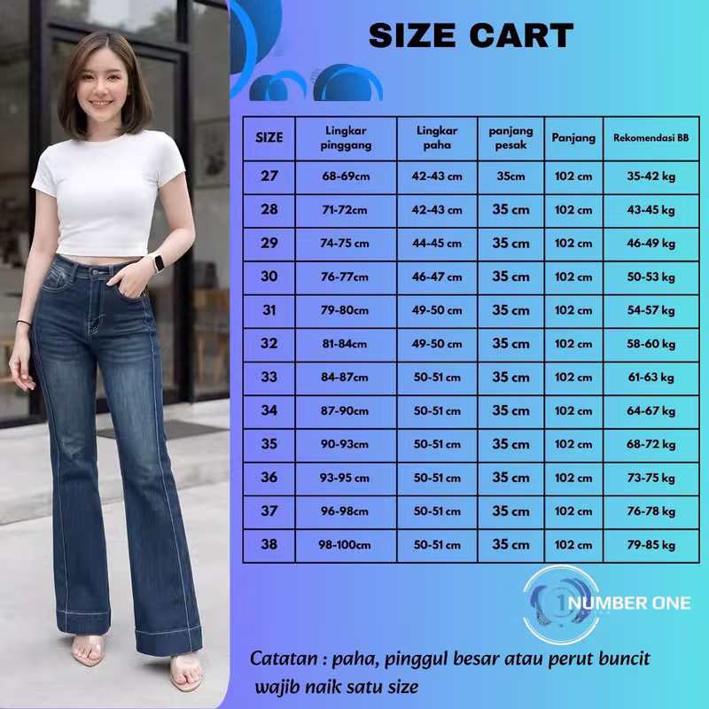 New Flare Cutbry Tulang Highwaist Retro Vintage Melar Premium Korean Style Celana Panjang Jeans Jumbo detail 3