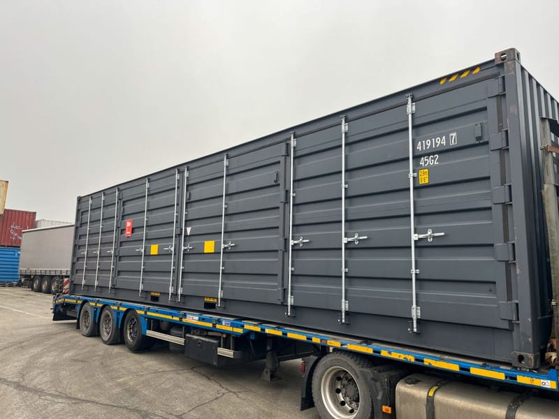 CONTENEDOR MARÍTIMO 40’ HIGH CUBE SIDE DOOR – RAL 7024 détail 1