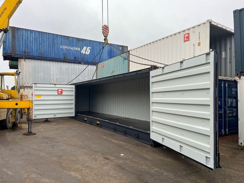 CONTENEDOR MARÍTIMO 40’ HIGH CUBE SIDE DOOR – RAL 7024 détail 3