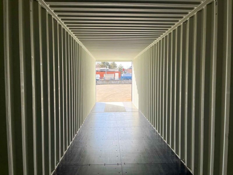 Contenedor marítimo 40' High Cube IICL6 – RAL 7015 detalle 1
