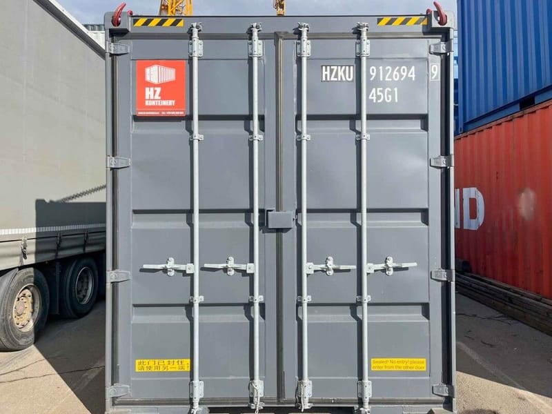 Contenedor marítimo 40' High Cube IICL6 – RAL 7015 detalle 7