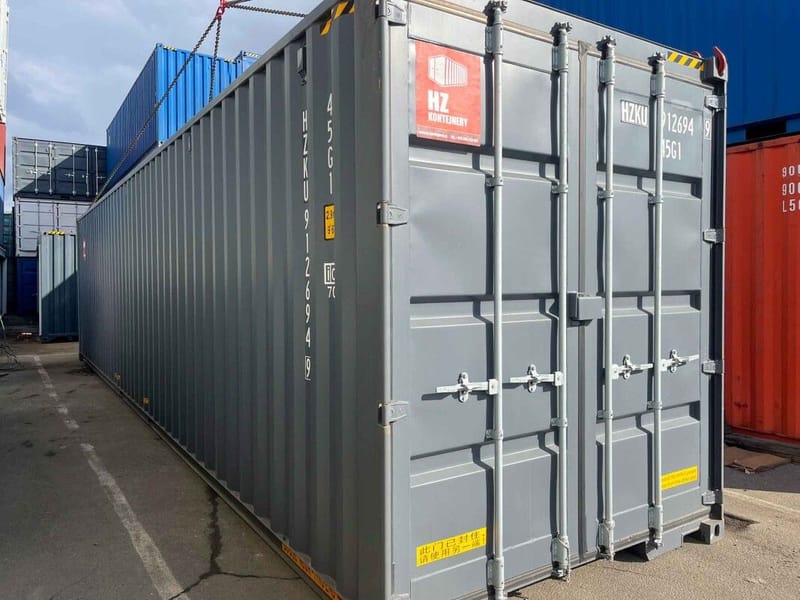 Contenedor marítimo 40' High Cube IICL6 – RAL 7015 detalle 8