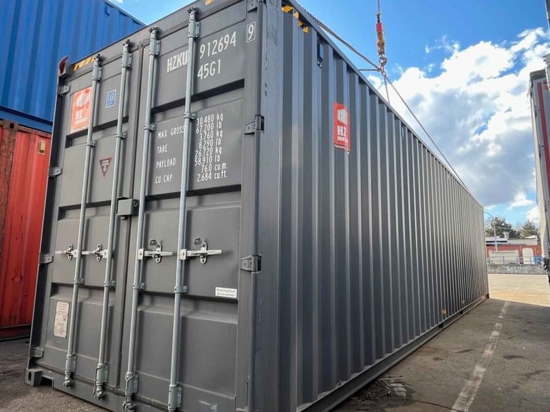 Contenedor marítimo 40' High Cube IICL6 – RAL 7015 detalle 10