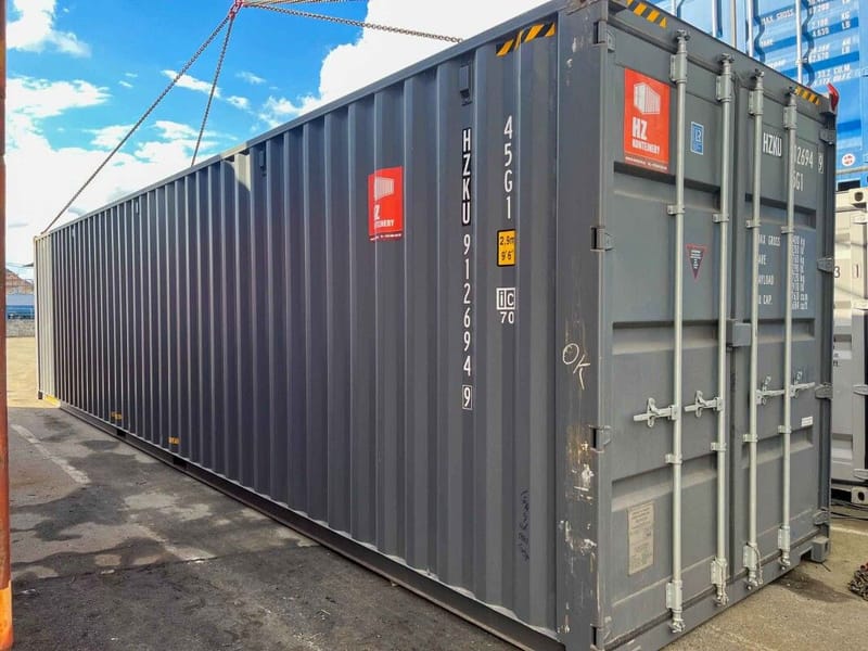 Contenedor marítimo 40' High Cube IICL6 – RAL 7015 detalle 11