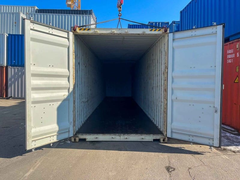 Contenedor marítimo 40' High Cube One Trip – RAL 1014 detalle 9