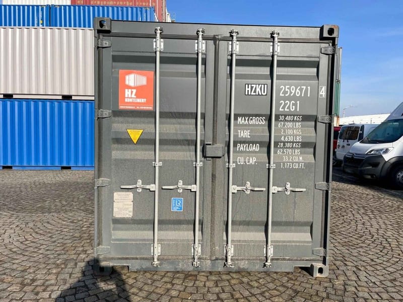 Contenedor marítimo 20' IICL6 – RAL 7016 detalle 3