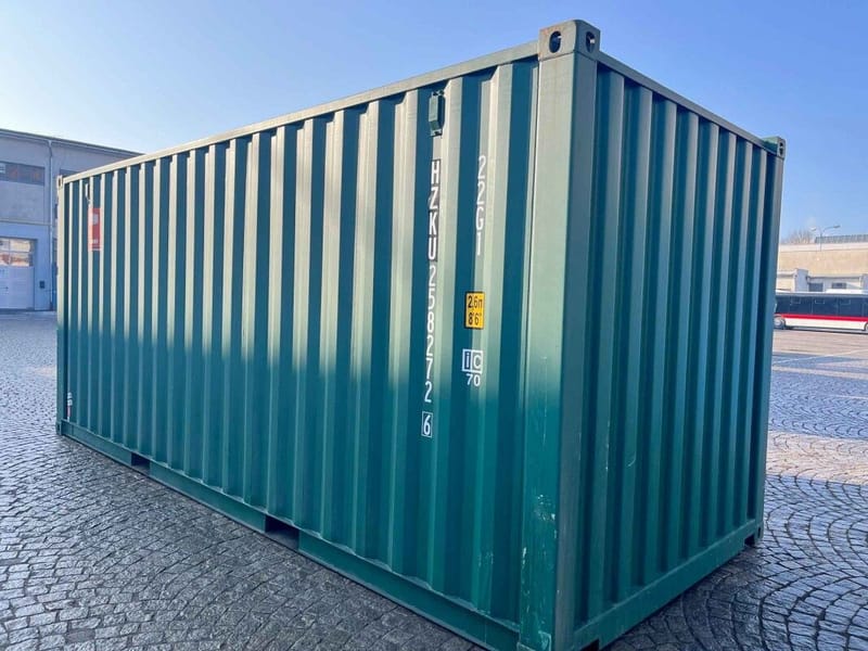 Contenedor marítimo 20' IICL6 – RAL 6005 detalle 4