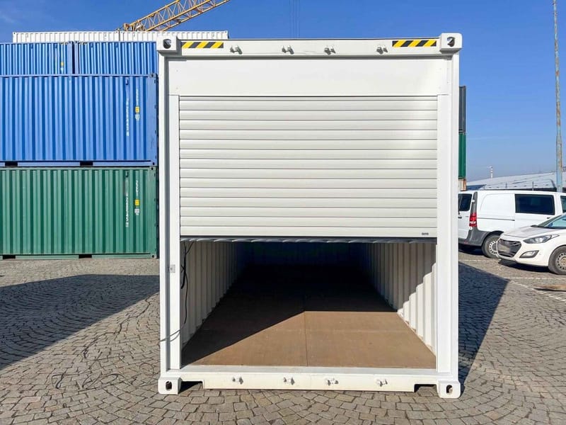 Contenedor 20' High Cube con puerta enrollable – RAL 7035 detalle 8