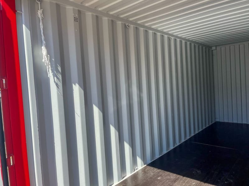 Contenedor marítimo 20' IICL6 One Trip – RAL 3020 detalle 8