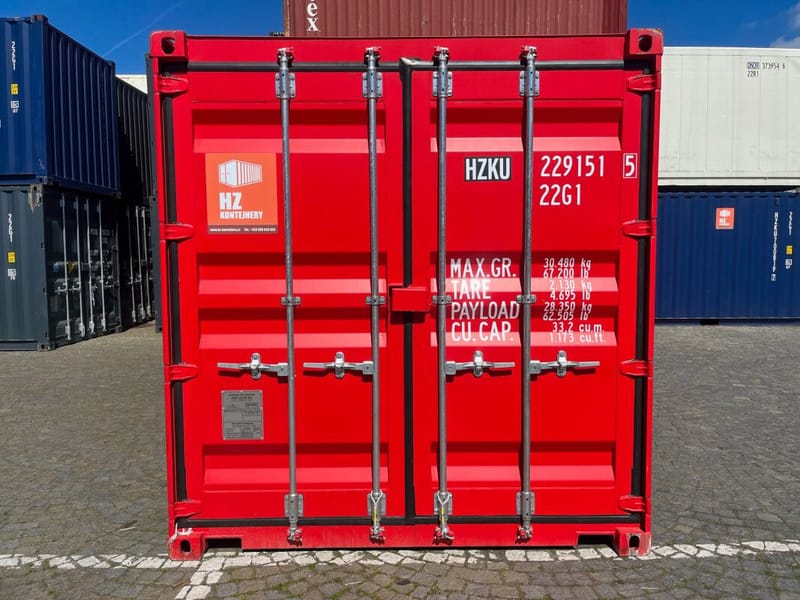 Contenedor marítimo 20' IICL6 One Trip – RAL 3020 detalle 5