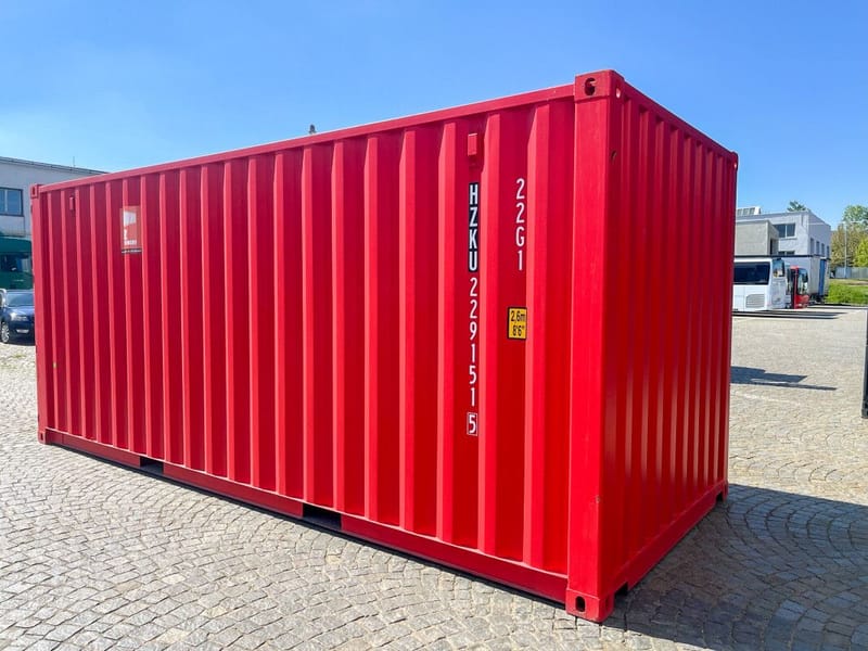 Contenedor marítimo 20' IICL6 One Trip – RAL 3020 detalle 3