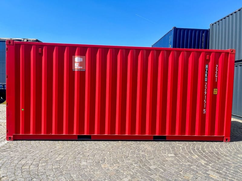 Contenedor marítimo 20' IICL6 One Trip – RAL 3020 detalle 2