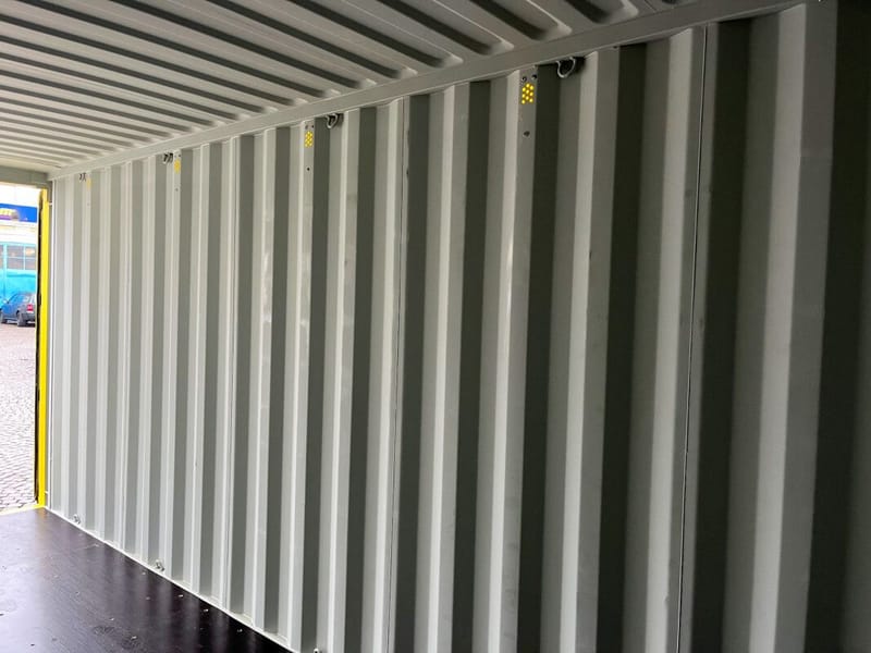 Contenedor marítimo 20' IICL6 Easy Open – RAL 1018 detalle 10