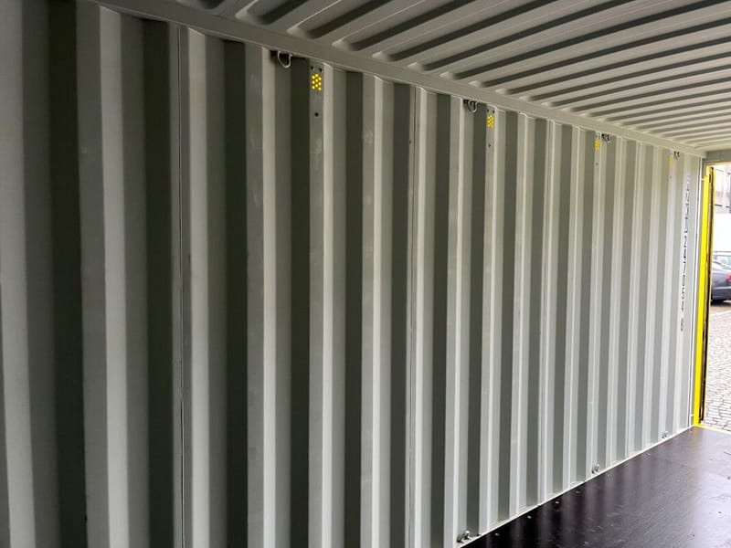 Contenedor marítimo 20' IICL6 Easy Open – RAL 1018 detalle 11