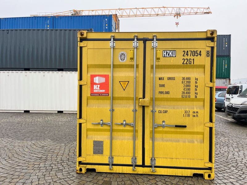 Contenedor marítimo 20' IICL6 Easy Open – RAL 1018 detalle 6
