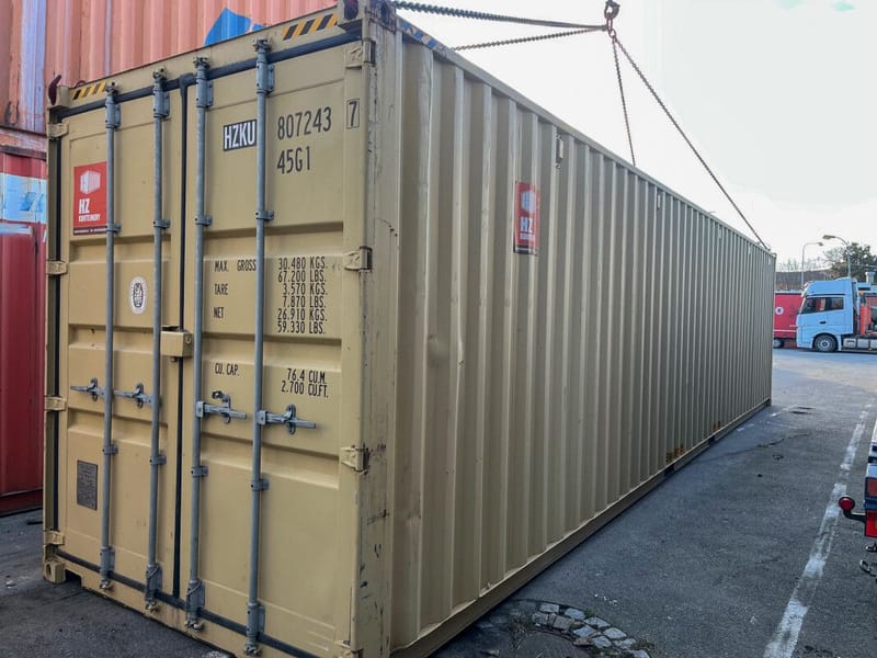 Contenedor 40' High Cube – RAL 1015