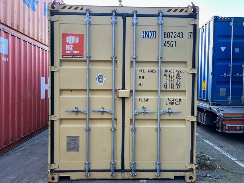 Contenedor 40' High Cube – RAL 1015 detalle 4
