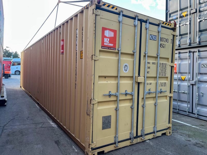 Contenedor 40' High Cube – RAL 1015 detalle 1