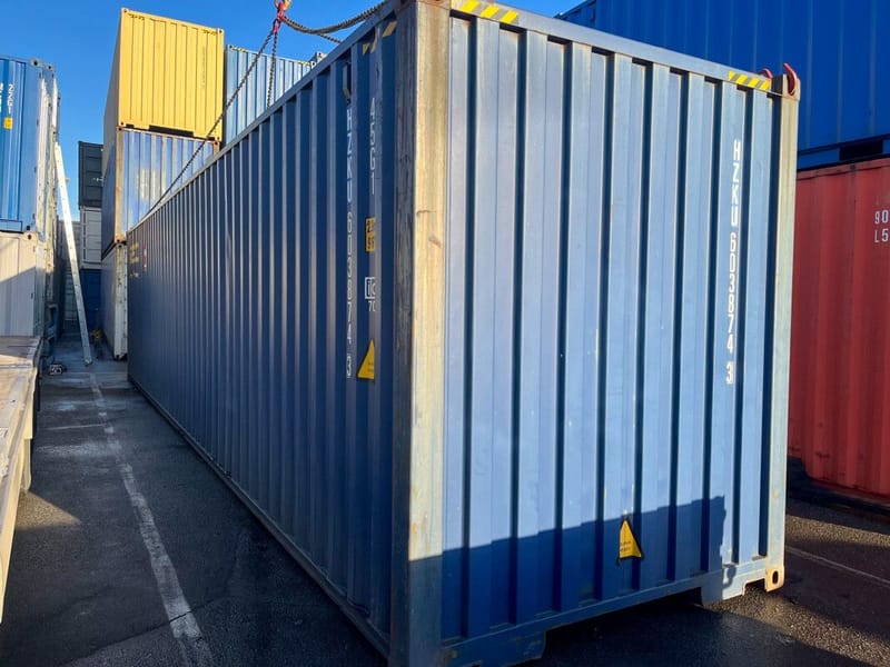 Contenedor marítimo 40' High Cube IICL5 – RAL 5013 detalle 5
