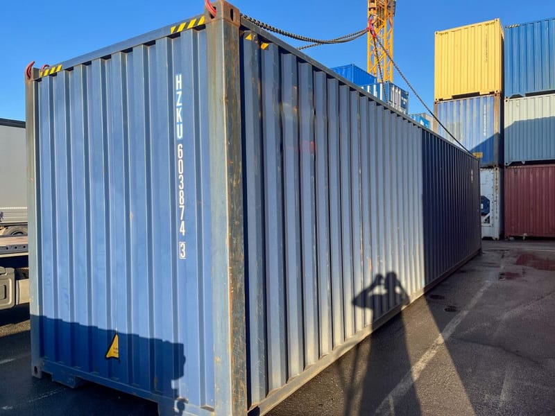 Contenedor marítimo 40' High Cube IICL5 – RAL 5013 detalle 2