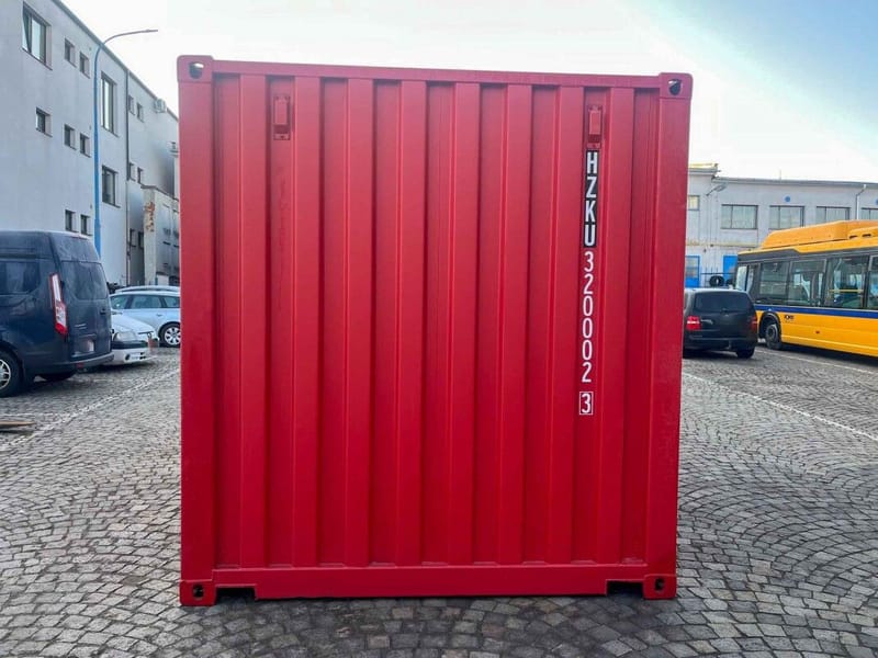 Contenedor marítimo 20' IICL6 con puerta seccional – RAL 3000 detalle 6