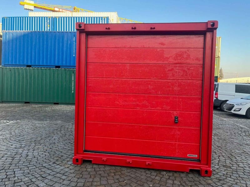 Contenedor marítimo 20' IICL6 con puerta seccional – RAL 3000 detalle 4