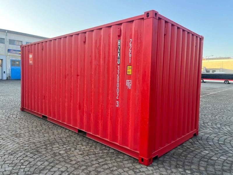 Contenedor marítimo 20' IICL6 con puerta seccional – RAL 3000 detalle 5