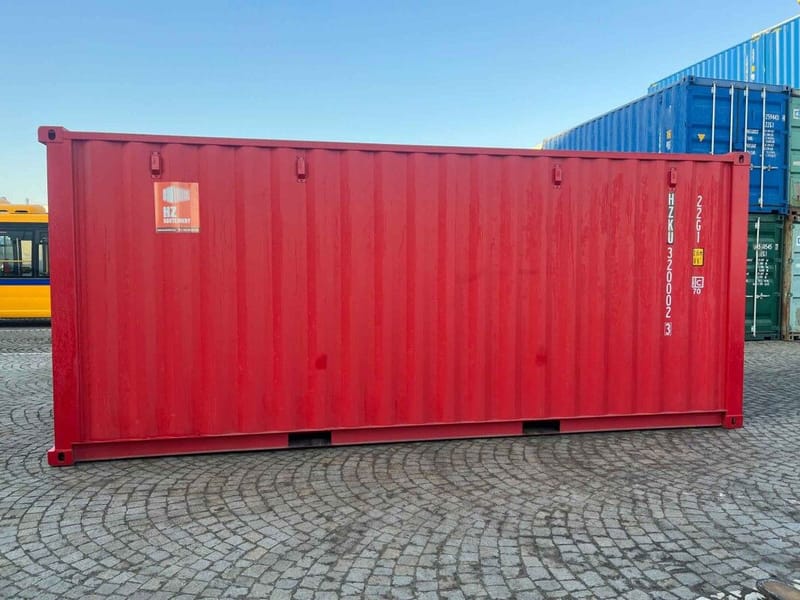 Contenedor marítimo 20' IICL6 con puerta seccional – RAL 3000 detalle 3