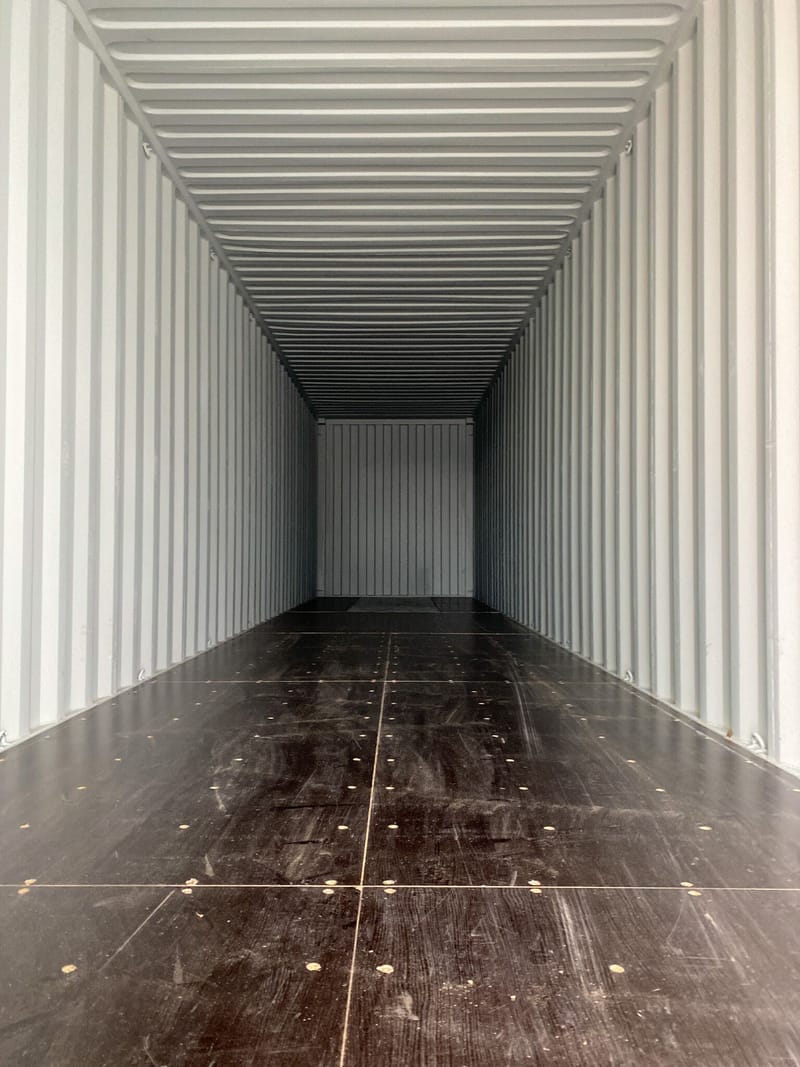 Contenedor marítimo 40' High Cube IICL5 – RAL 5010 detalle 3