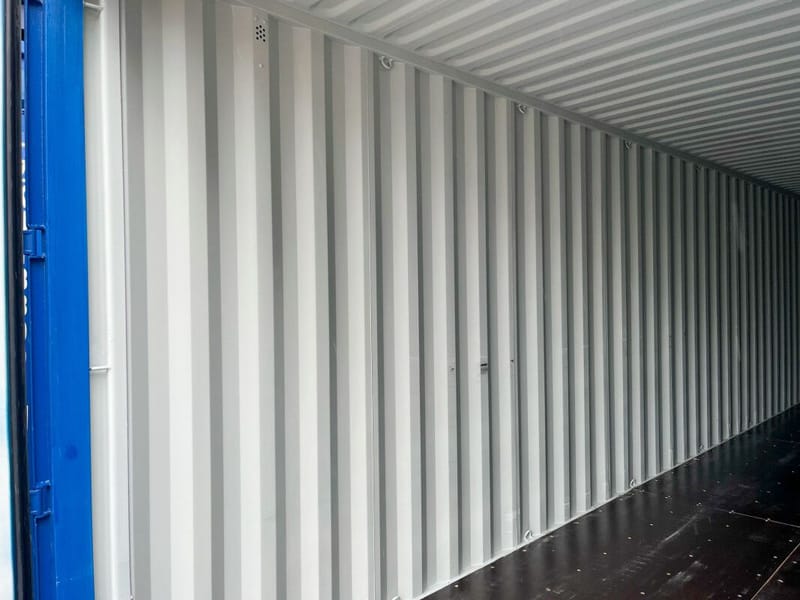 Contenedor marítimo 40' High Cube IICL6 – RAL 5010 detalle 11