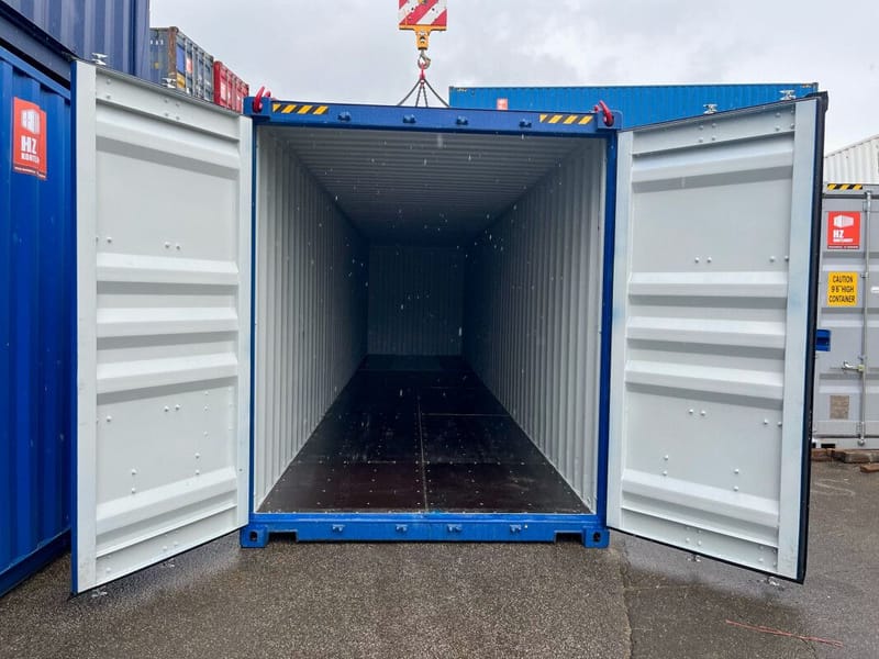Contenedor marítimo 40' High Cube IICL6 – RAL 5010 detalle 6