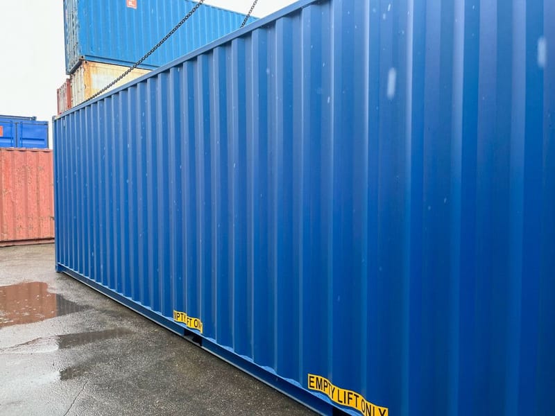 Contenedor marítimo 40' High Cube IICL6 – RAL 5010 detalle 3