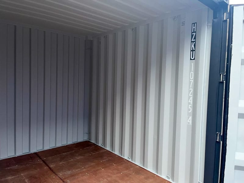 Contenedor marítimo de 10 pies ONE WAY – RAL 7021 detalle 5