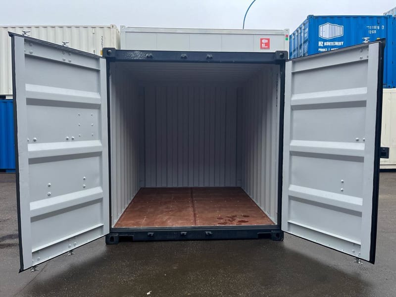 Contenedor marítimo de 10 pies ONE WAY – RAL 7021 detalle 4
