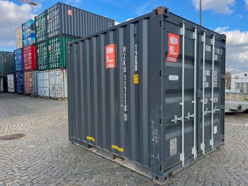 Contenedor marítimo de 10 pies ONE WAY IICL 6 – RAL 7016 detalle 1