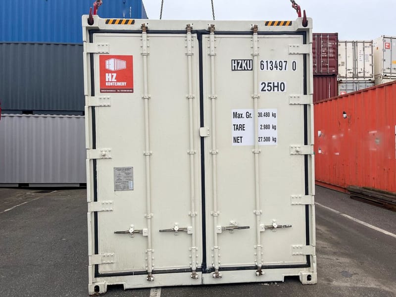 Contenedor marítimo usado 20' High Cube aislado – Cargo Worthy (CW) detalle 3