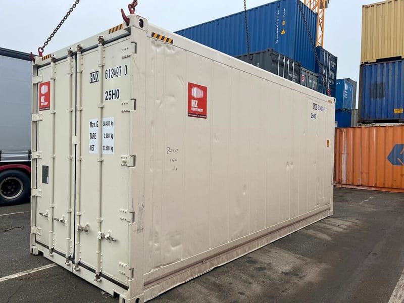 Contenedor marítimo usado 20' High Cube aislado – Cargo Worthy (CW) detalle 1